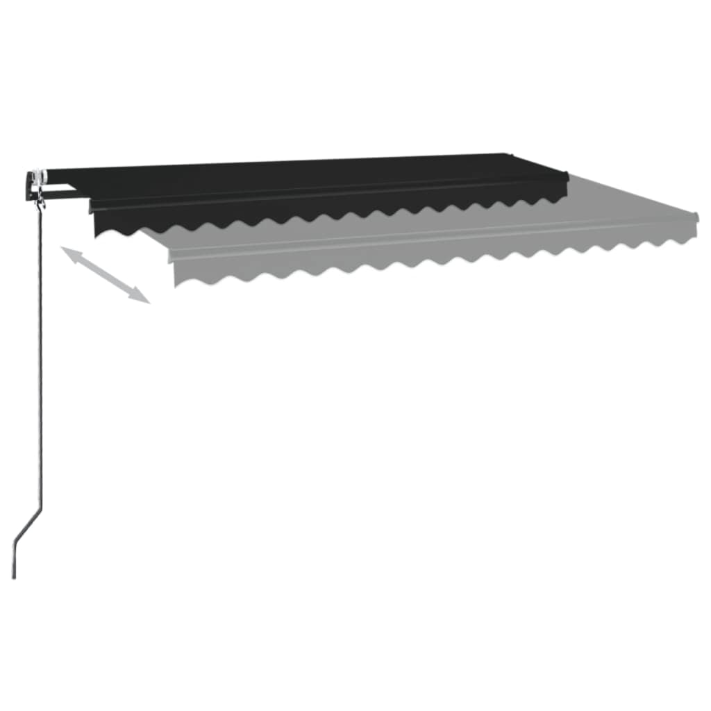 markise 450x350 cm automatisk betjening antracitgrå