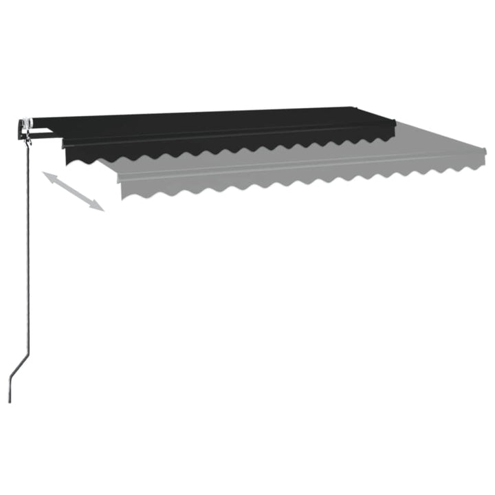 markise 450x350 cm automatisk betjening antracitgrå