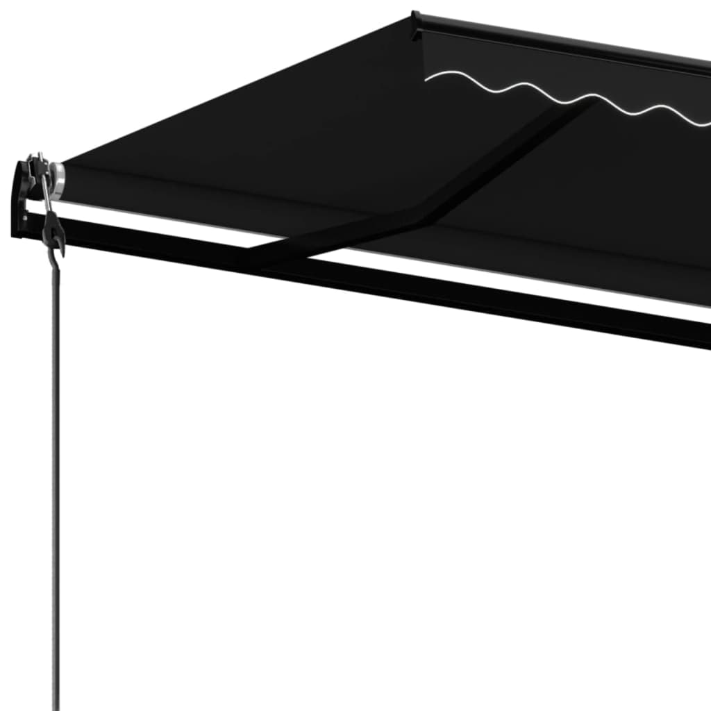 markise 500x350 cm automatisk betjening antracitgrå