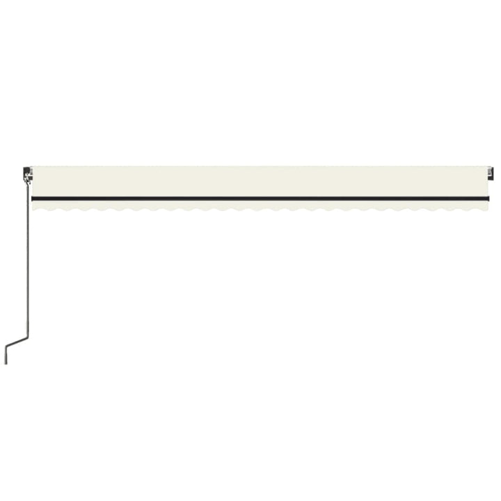 markise 600x350 cm manuel betjening cremefarvet