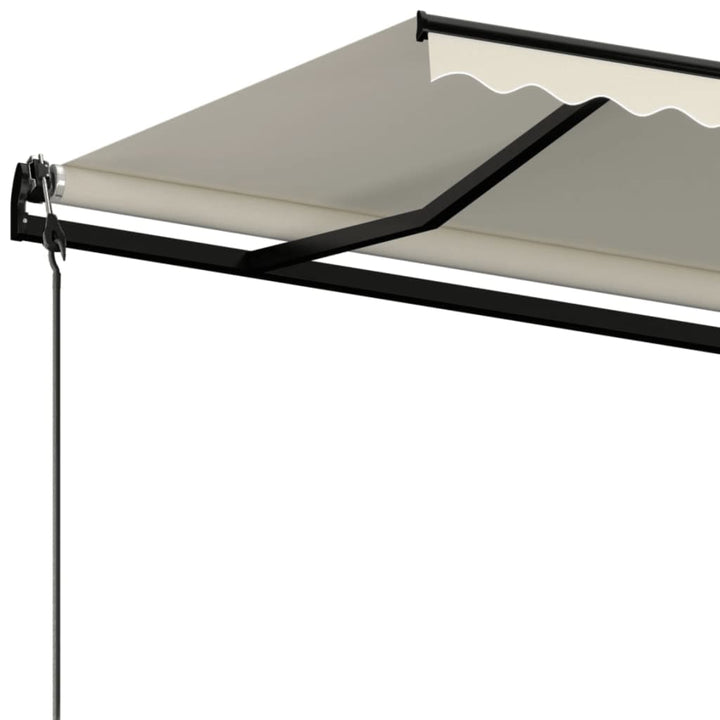 markise 600x350 cm automatisk betjening cremefarvet