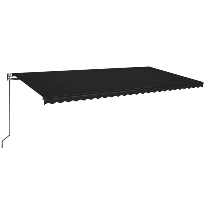 markise m. LED + vindsensor 600x350 cm automatisk antracit