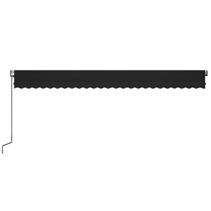 markise m. LED + vindsensor 600x350 cm automatisk antracit