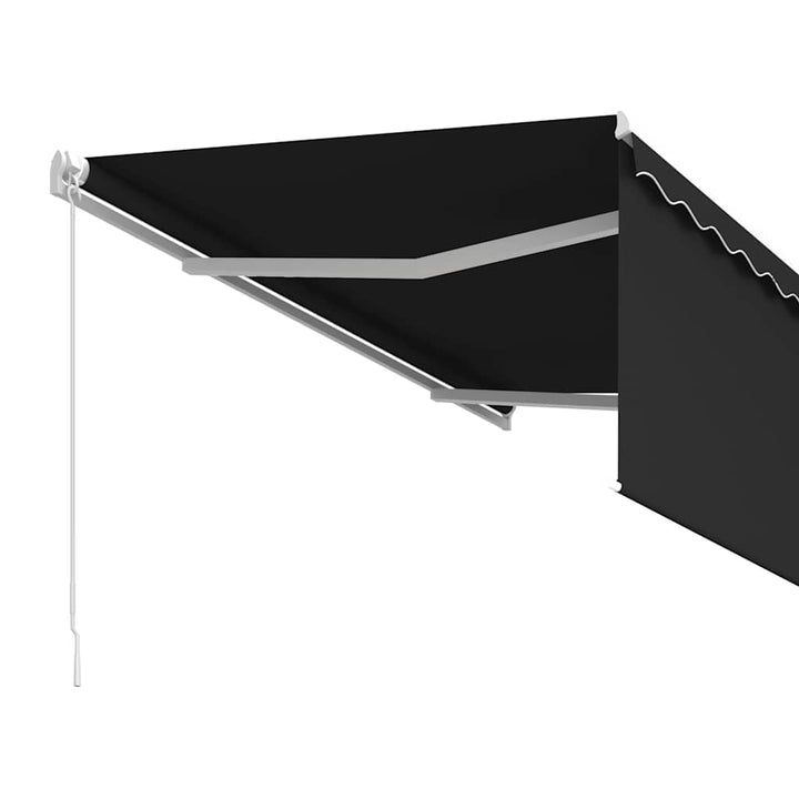 markise m. rullegardin 3,5x2,5 m automatisk betjening antracit