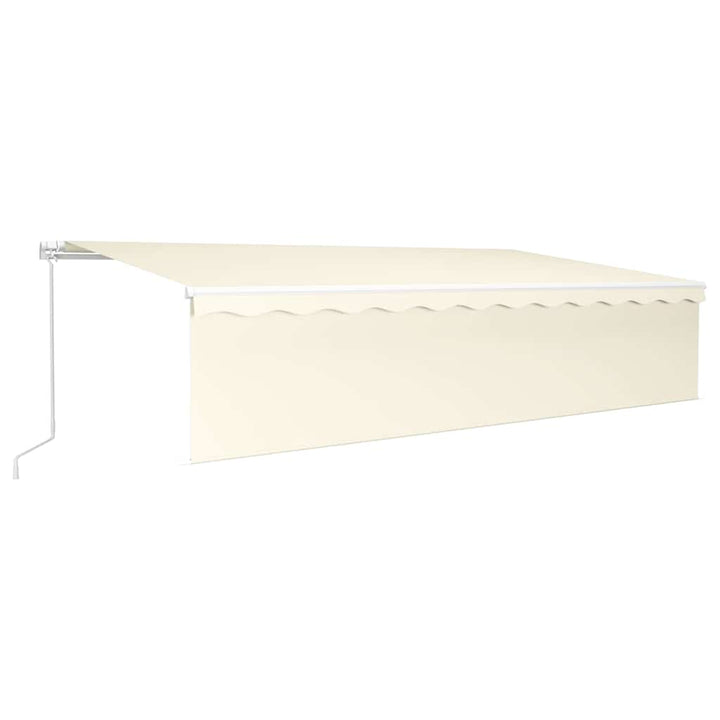markise m. gardin 6x3 m manuel betjening cremefarvet