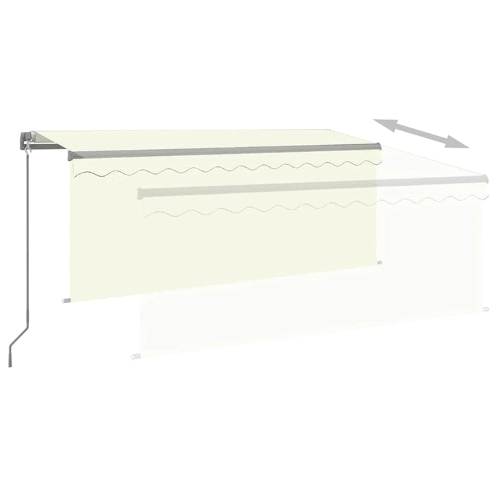 foldemarkise m. rullegardin 3x2,5 m manuel cremefarvet