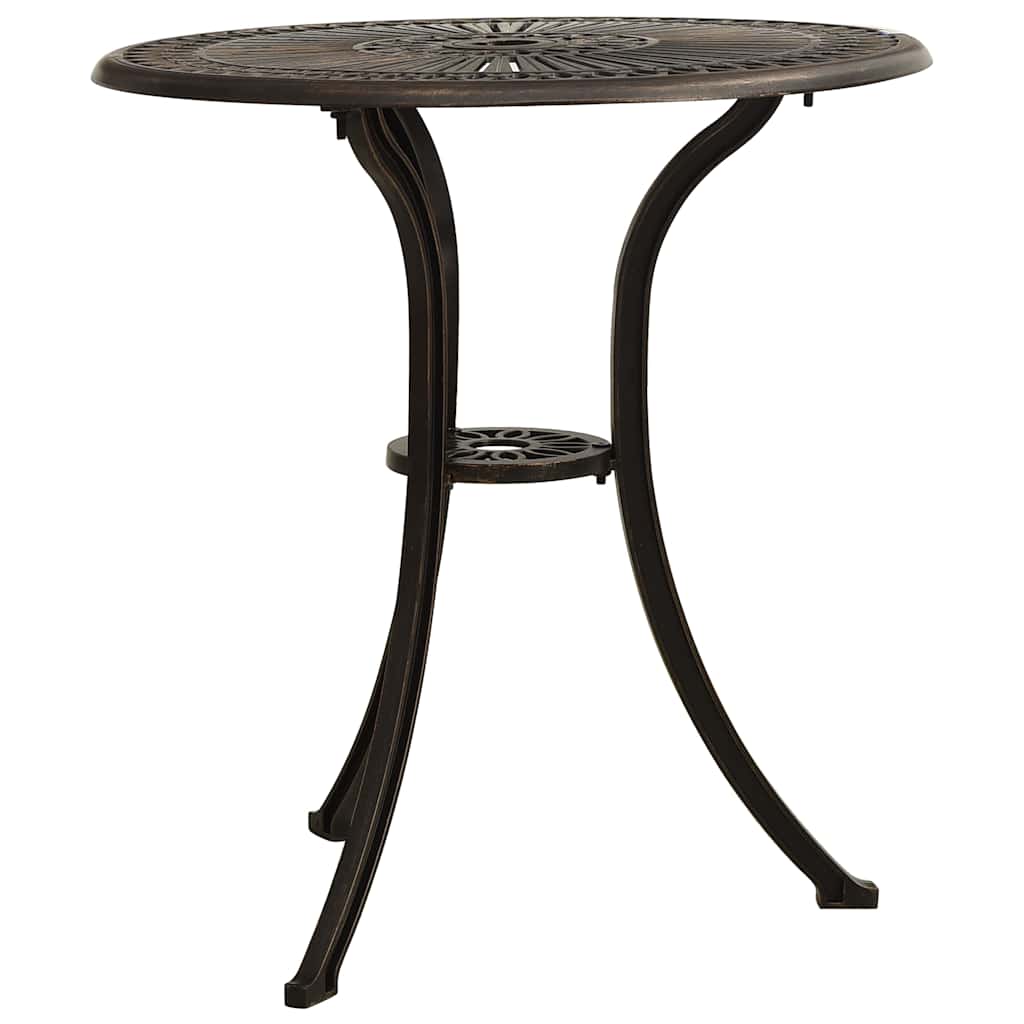bistrosæt 3 dele støbt aluminium bronzefarvet