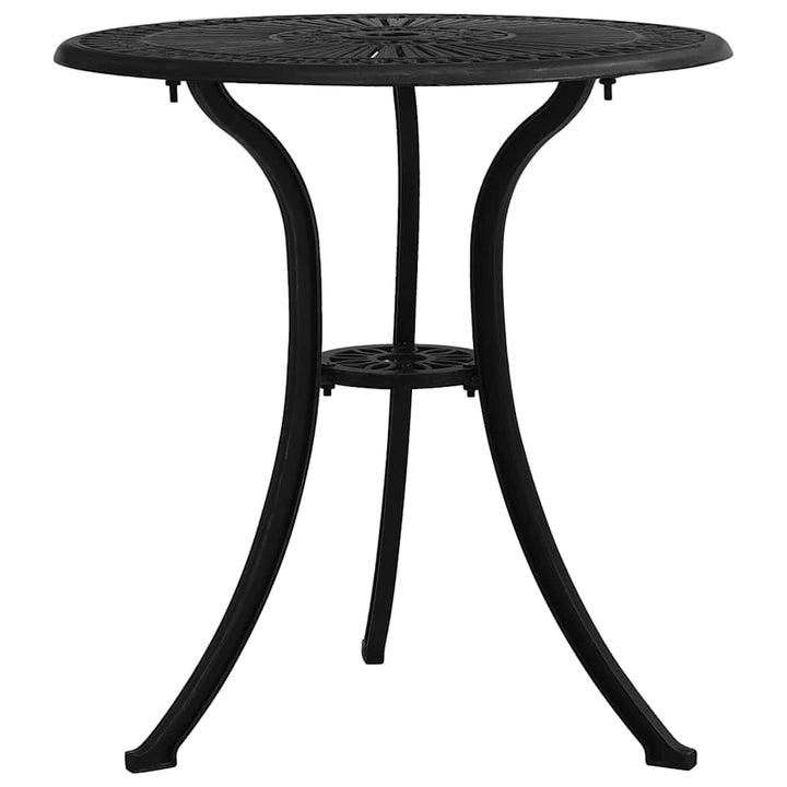 bistrosæt 3 dele støbt aluminium sort