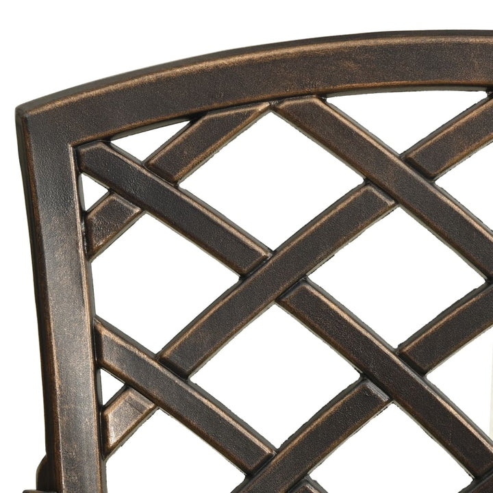 bistrosæt 5 dele støbt aluminium bronzefarvet