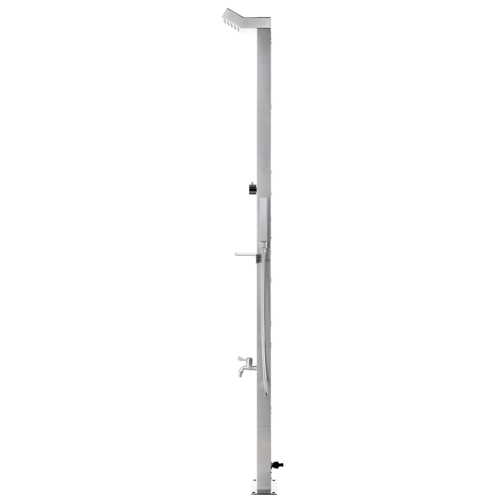 havebruser med brun bund 225 cm rustfrit stål