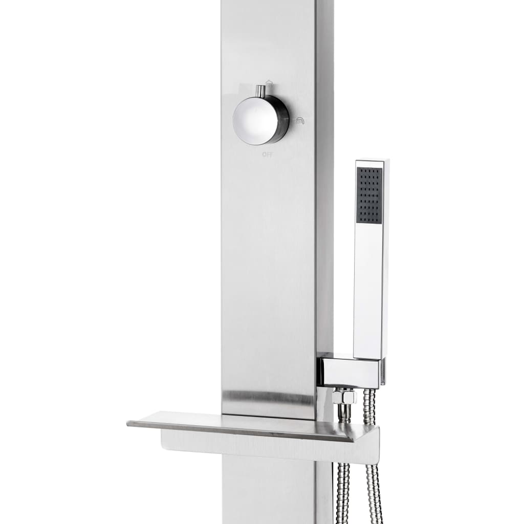 havebruser med brun bund 225 cm rustfrit stål