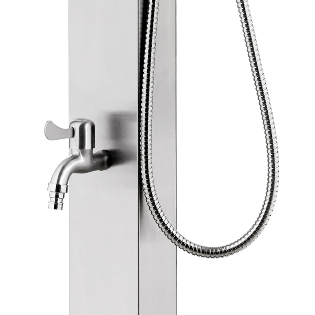 havebruser med brun bund 225 cm rustfrit stål