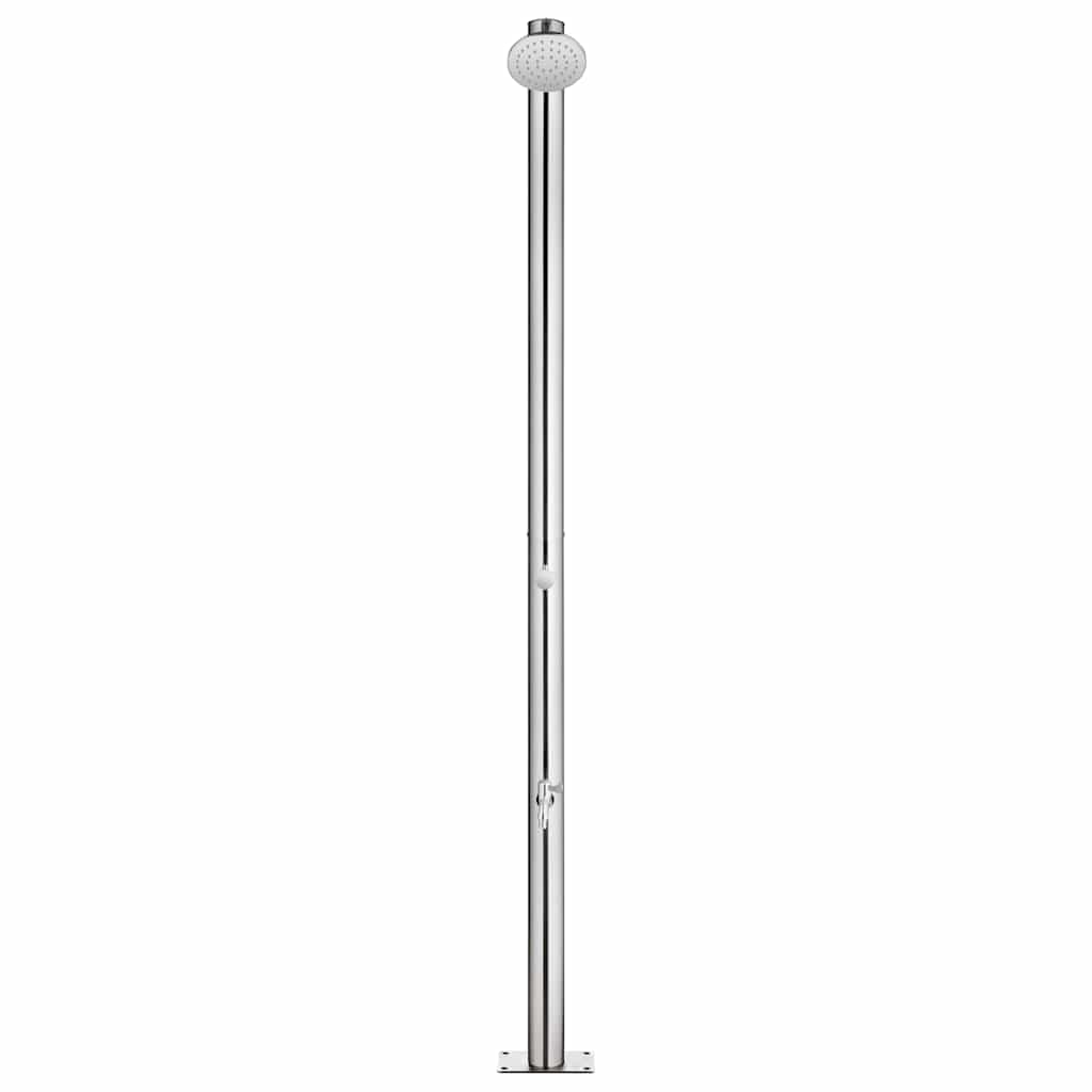 havebruser med brun bund 220 cm rustfrit stål