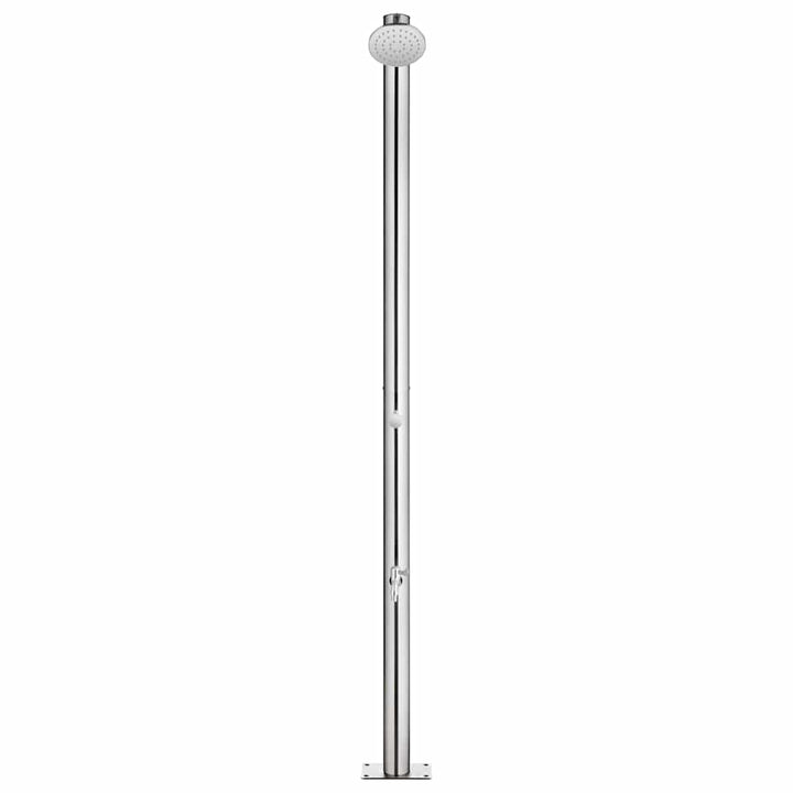 havebruser med brun bund 220 cm rustfrit stål