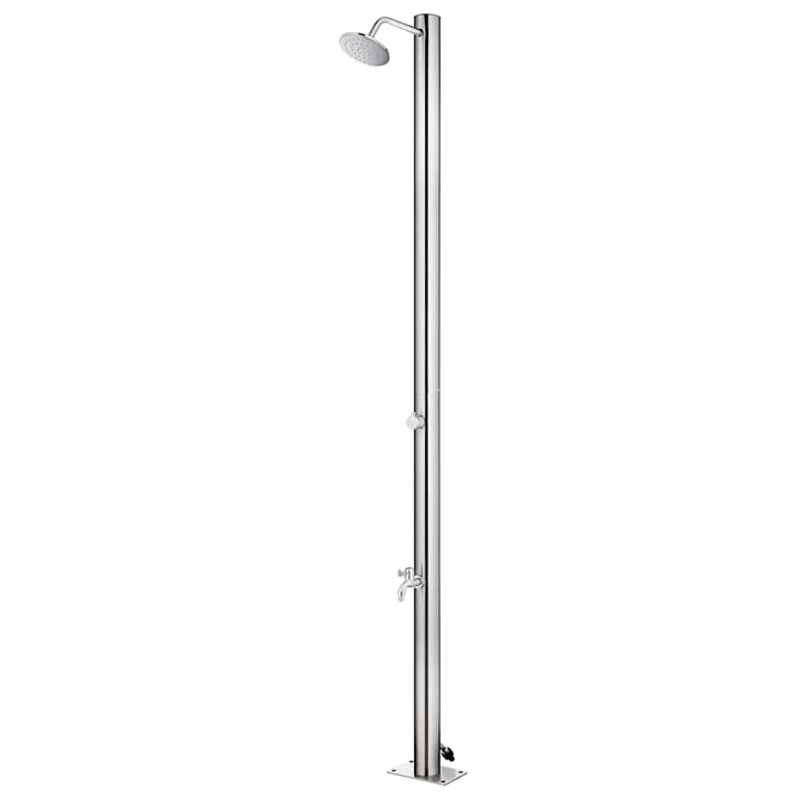 havebruser med brun bund 220 cm rustfrit stål