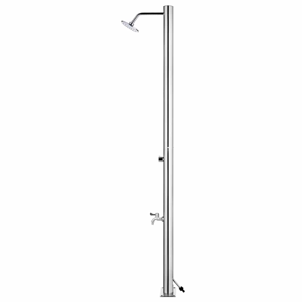 havebruser med brun bund 220 cm rustfrit stål