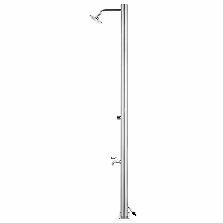 havebruser med brun bund 220 cm rustfrit stål