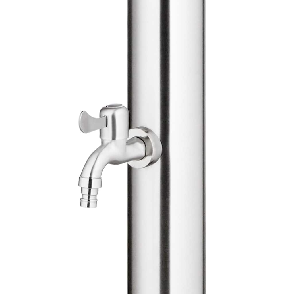 havebruser med brun bund 220 cm rustfrit stål