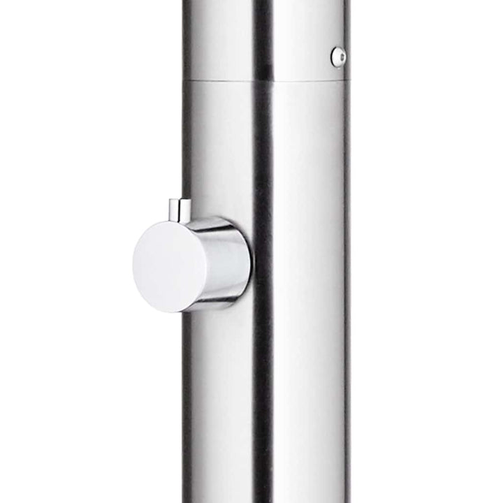 havebruser med brun bund 220 cm rustfrit stål