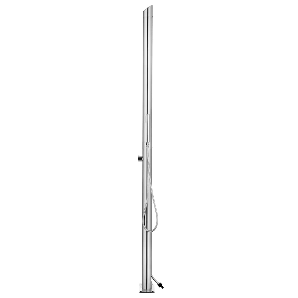 havebruser med brun bund 225 cm rustfrit stål