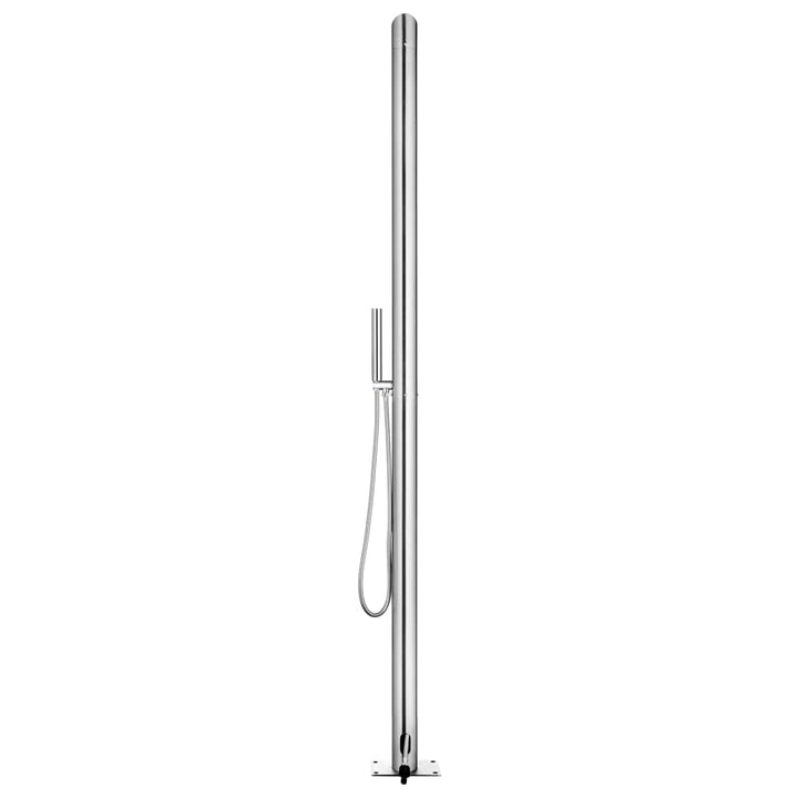 havebruser med brun bund 225 cm rustfrit stål