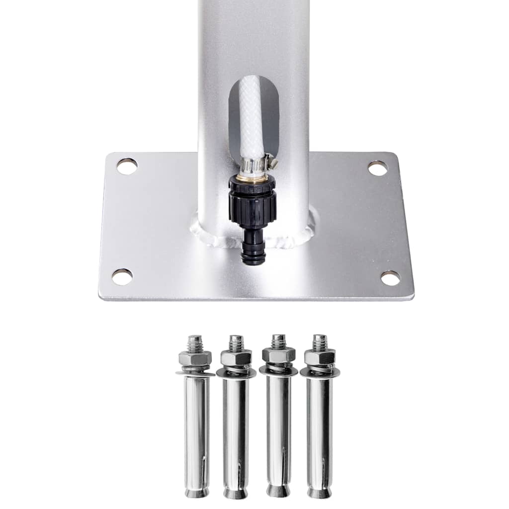 havebruser med brun bund 220 cm aluminium