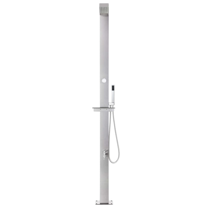 havebruser med grå bund 225 cm rustfrit stål
