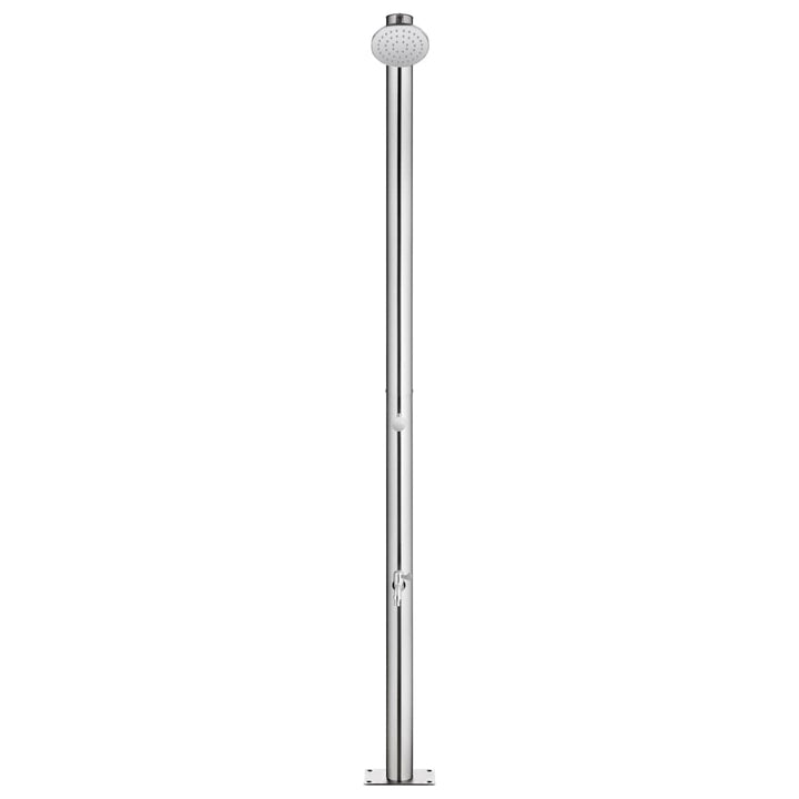 havebruser med grå bund 220 cm rustfrit stål