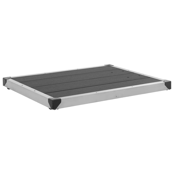 havebruser med grå bund 230 cm rustfrit stål
