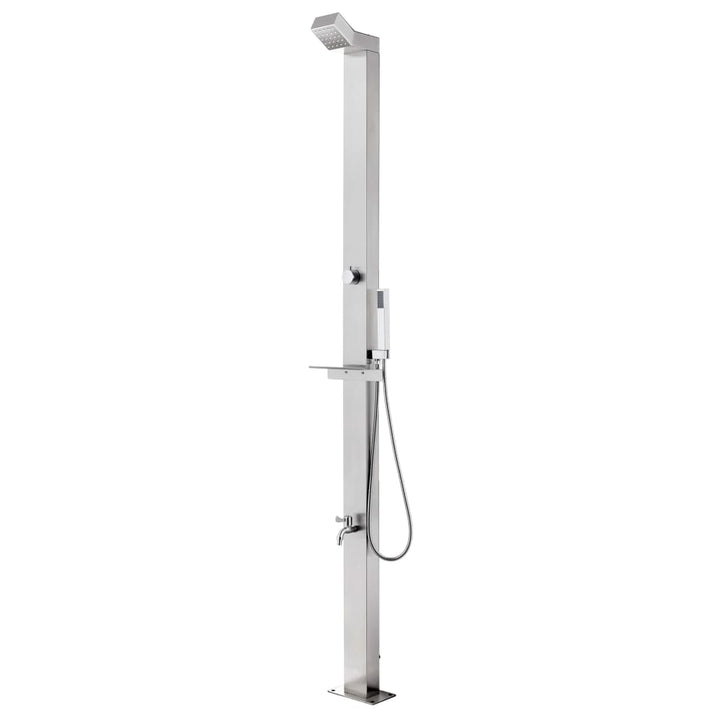 havebruser med brun bund 225 cm rustfrit stål