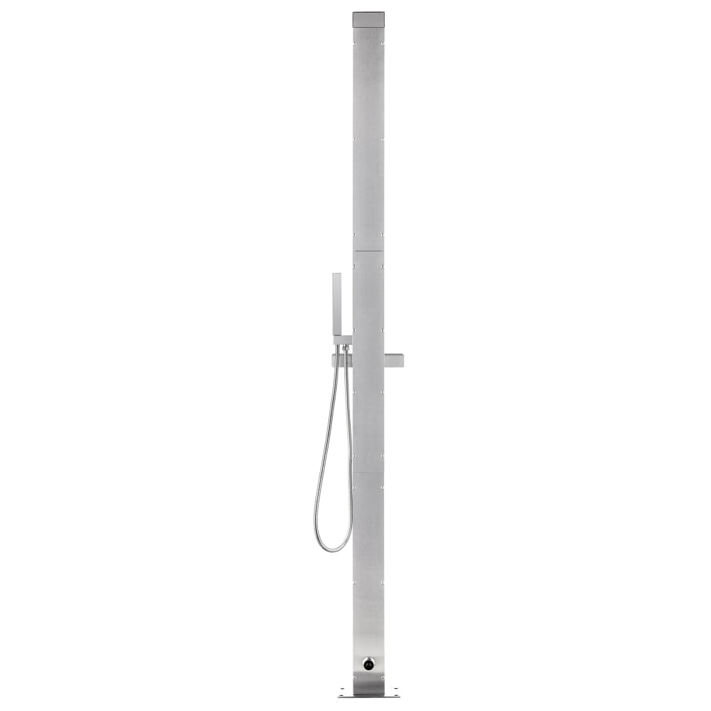 havebruser med brun bund 225 cm rustfrit stål