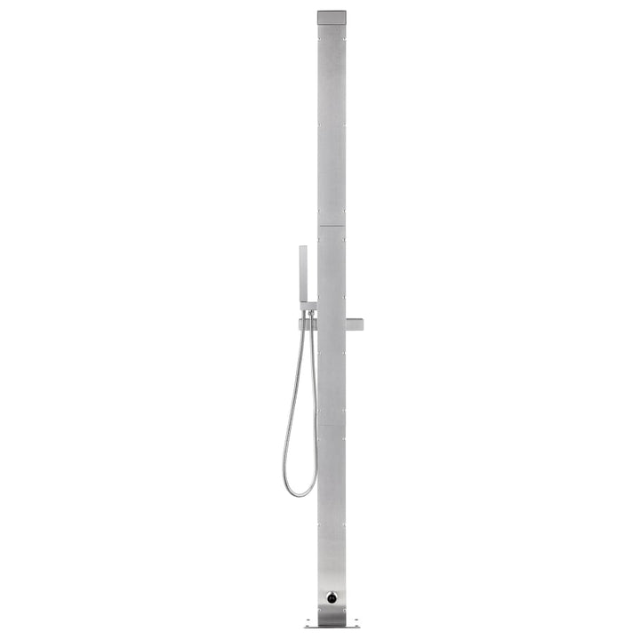 havebruser med brun bund 225 cm rustfrit stål