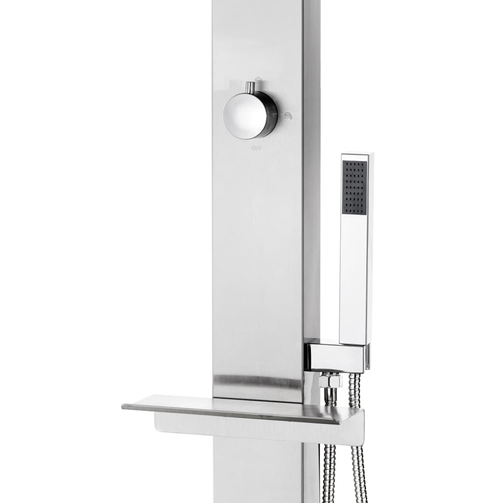 havebruser med brun bund 225 cm rustfrit stål