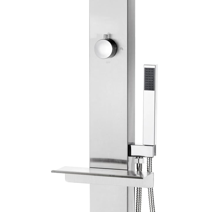 havebruser med brun bund 225 cm rustfrit stål