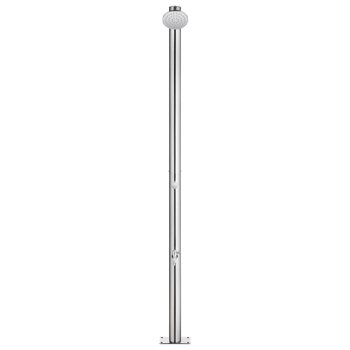 havebruser med brun bund 220 cm rustfrit stål