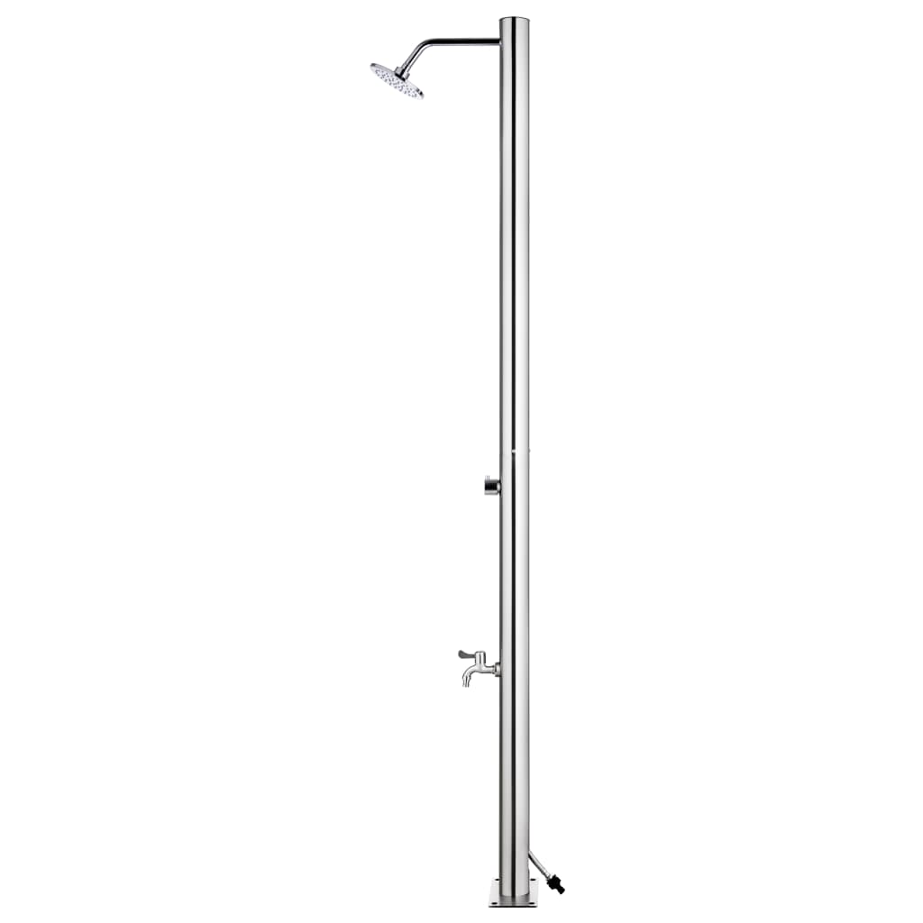 havebruser med brun bund 220 cm rustfrit stål