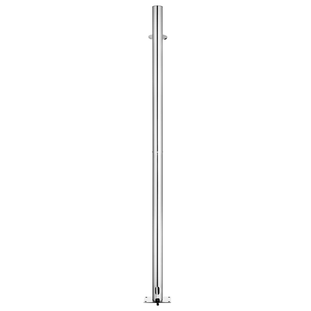 havebruser med brun bund 220 cm rustfrit stål