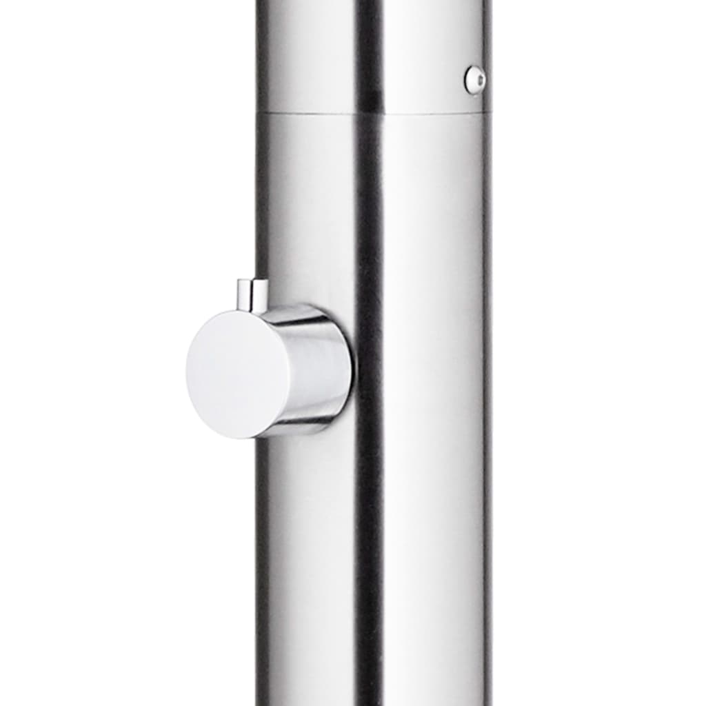 havebruser med brun bund 220 cm rustfrit stål