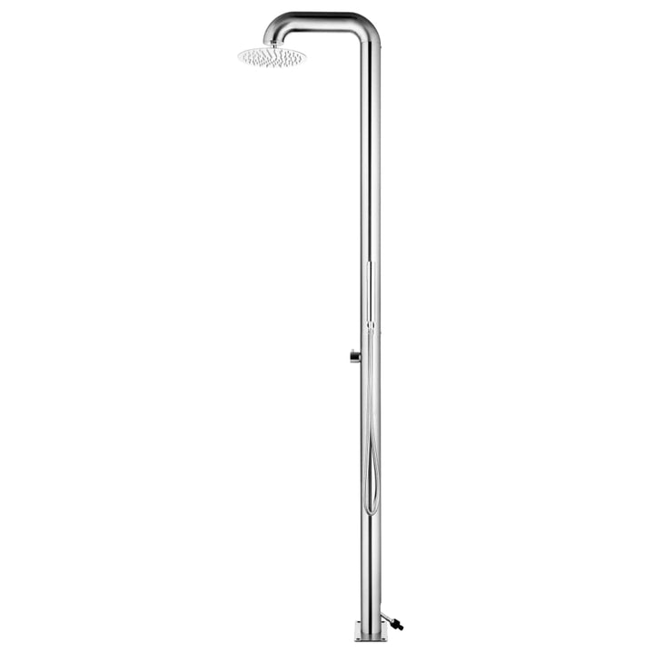 havebruser med brun bund 230 cm rustfrit stål