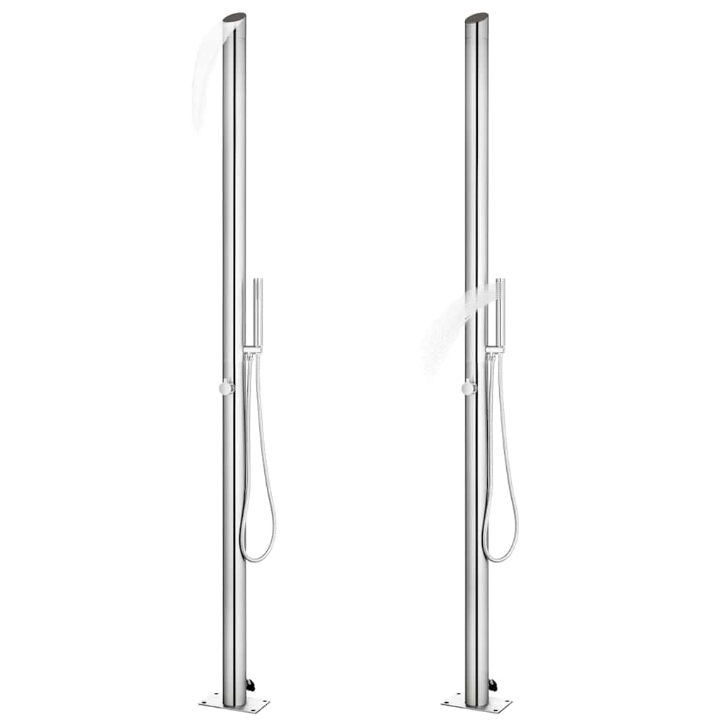 havebruser med brun bund 225 cm rustfrit stål