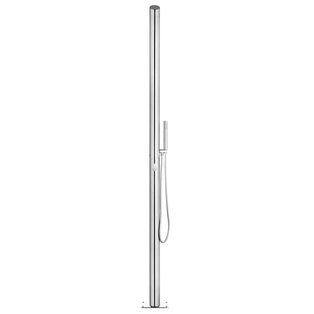 havebruser med brun bund 225 cm rustfrit stål
