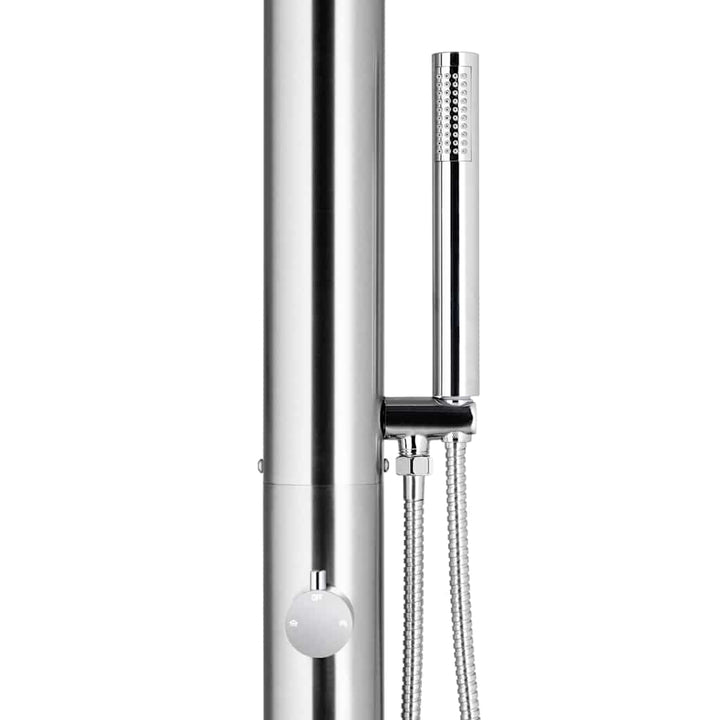 havebruser med brun bund 225 cm rustfrit stål