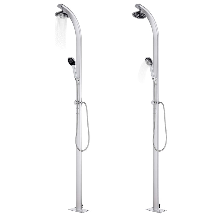 havebruser med brun bund 220 cm aluminium