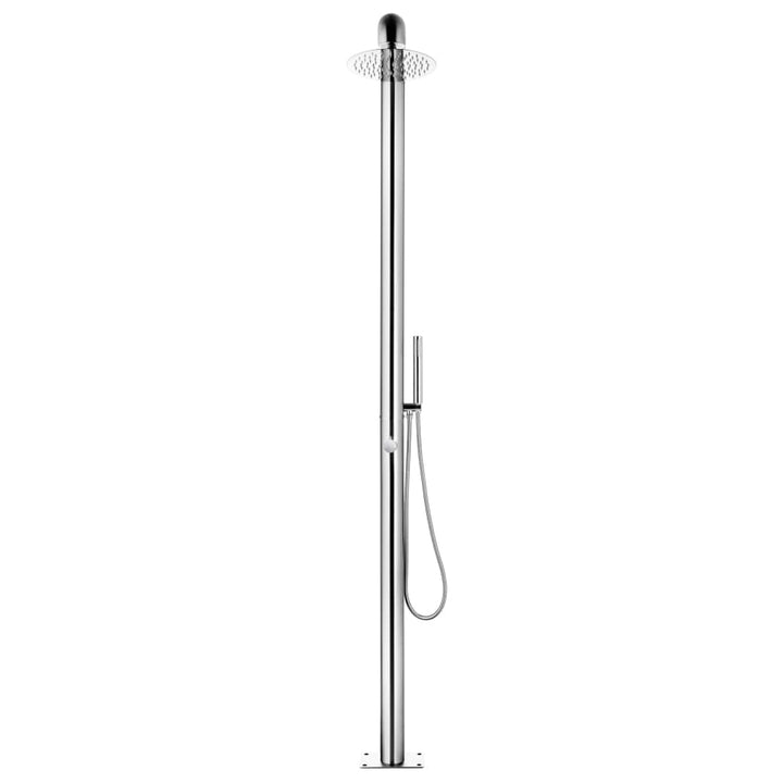 havebruser med grå bund 230 cm rustfrit stål