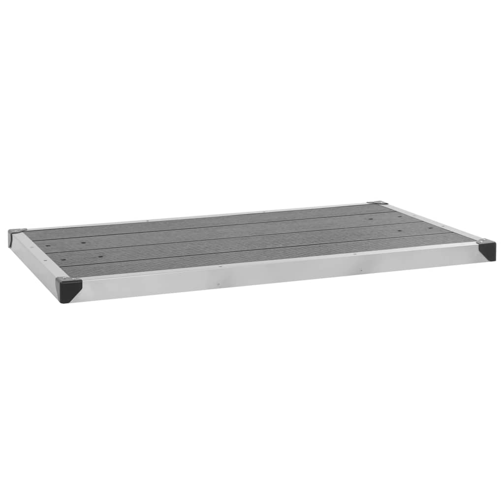 havebruser med grå bund 220 cm aluminium