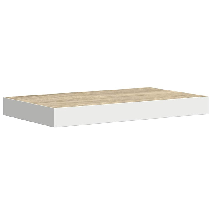 væghylder 2 stk. 50x23x3,8 cm MDF egetræsfarve og hvid