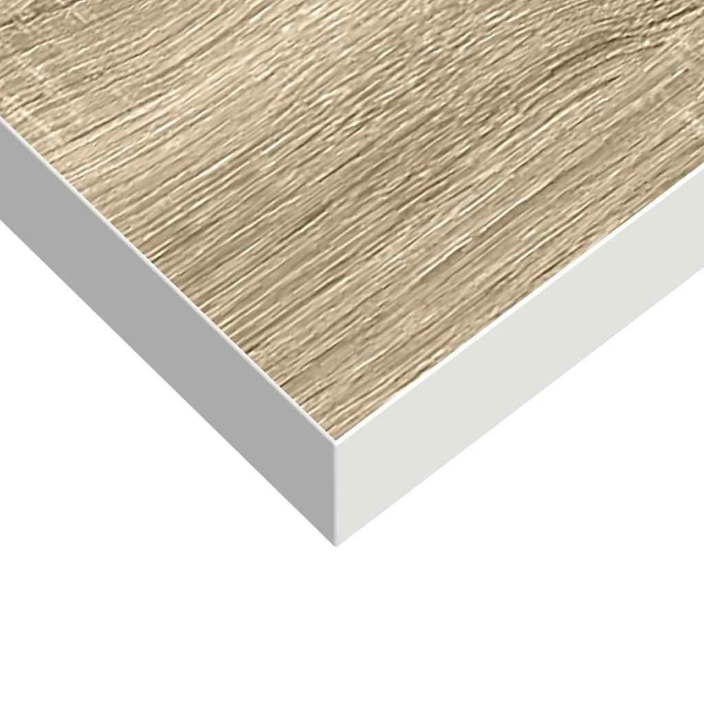væghylder 2 stk. 50x23x3,8 cm MDF egetræsfarve og hvid