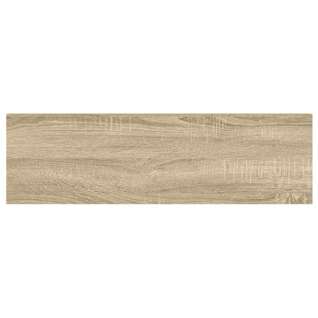 svævehylde 90x23,5x3,8 cm MDF egetræsfarve og hvid