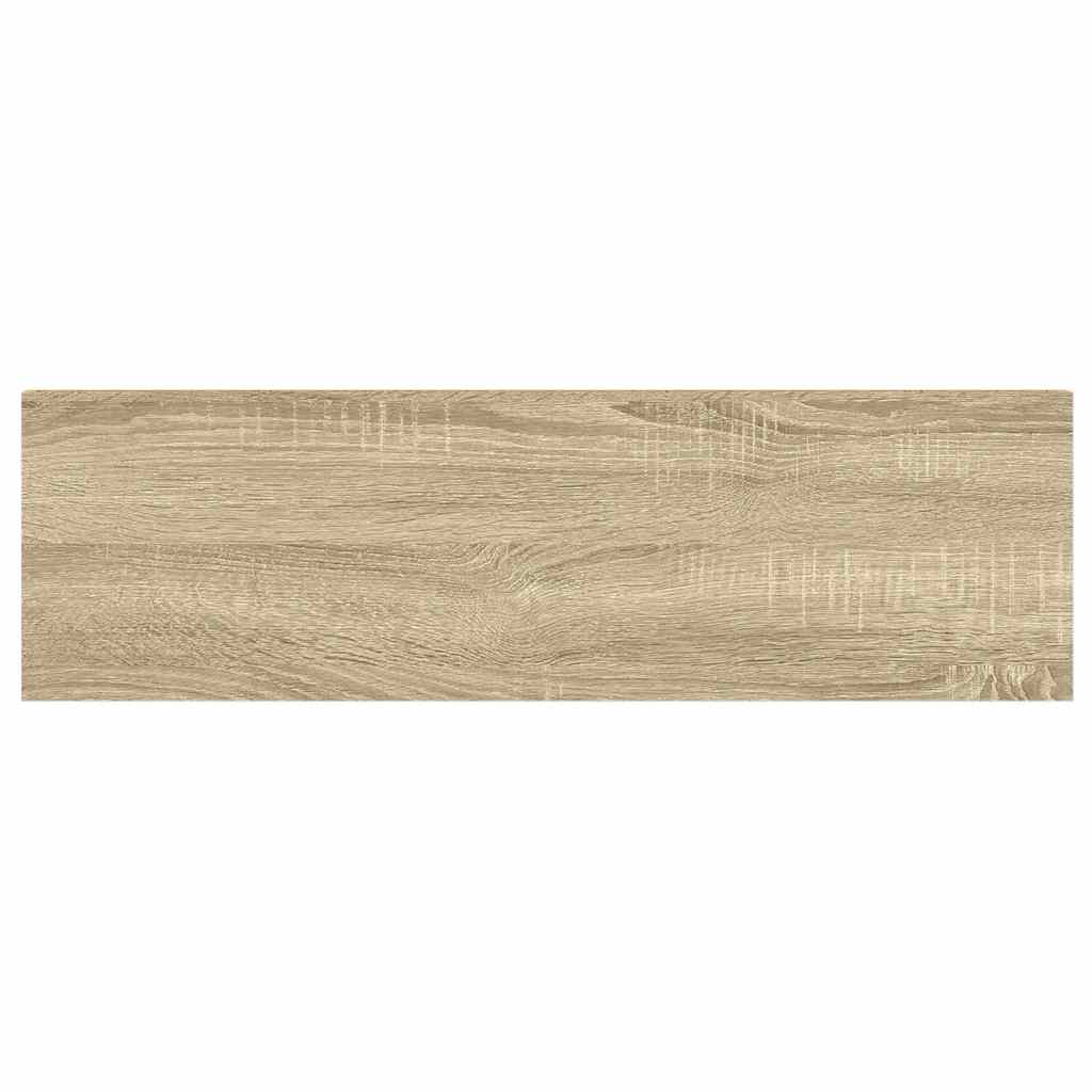 svævehylde 90x23,5x3,8 cm MDF egetræsfarve og hvid