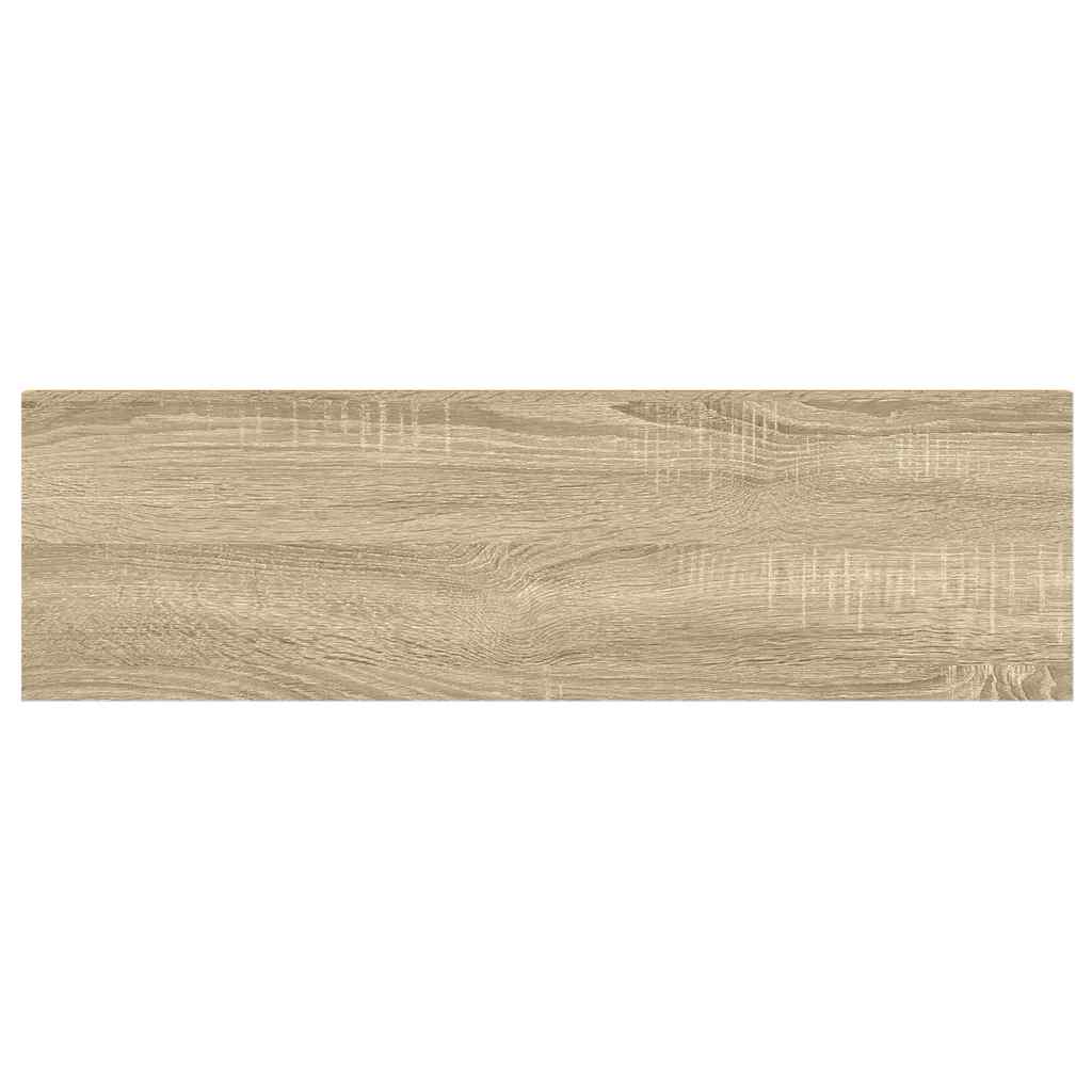 svævehylder 2 stk. 90x23,5x3,8 cm MDF egetræsfarve og hvid